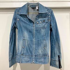 Women’s Size M Diesel Vintage Denim Jacket with Removable Sleeves
